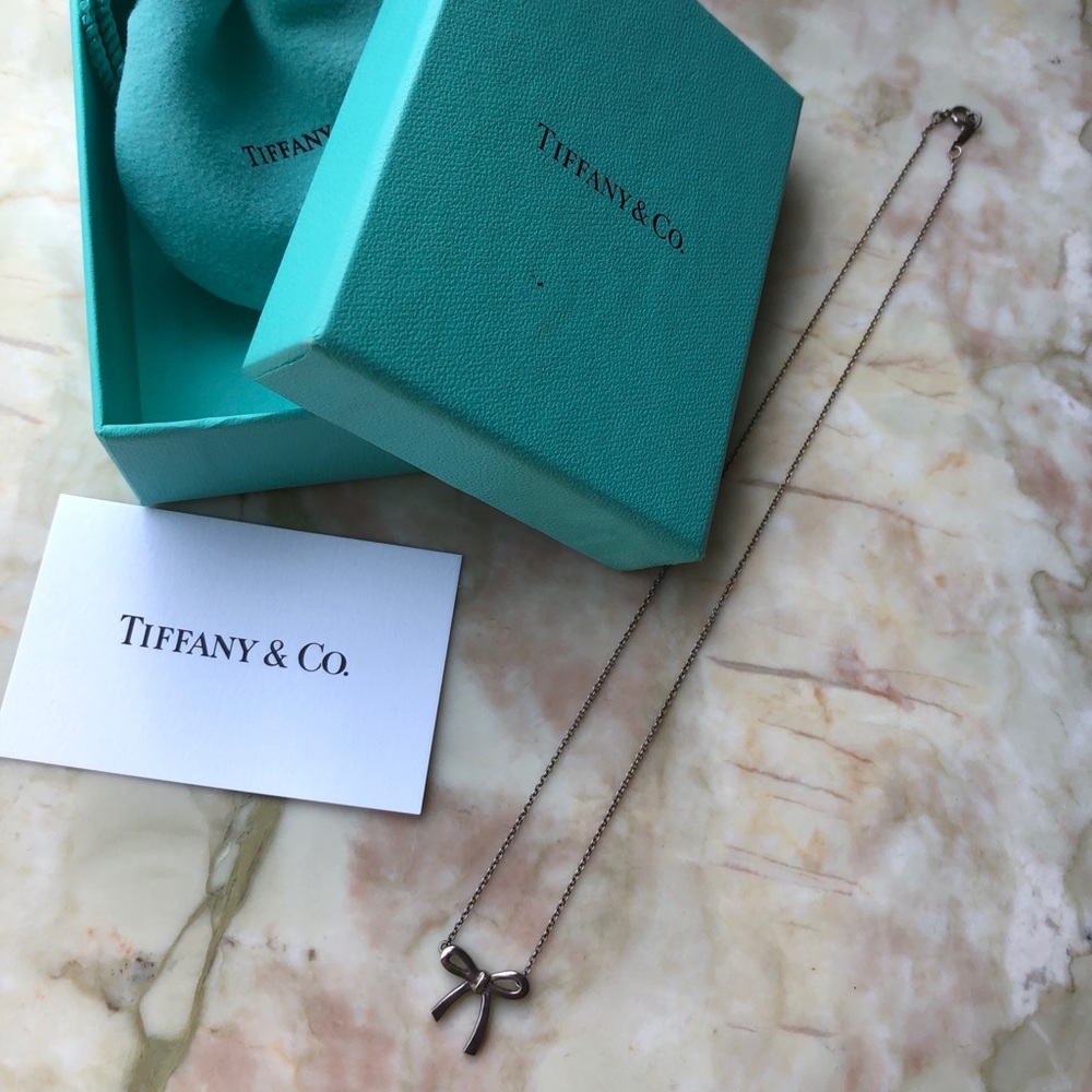 Authentic Tiffany & Co. Bow Necklace